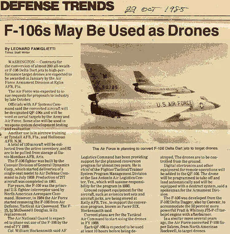 QF-106 Drones Article