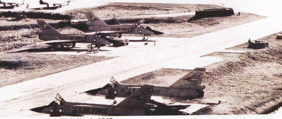 318th FIS F-106's parked on ramp during Korea Deployment