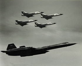 4-Ship F-106 with SR-71